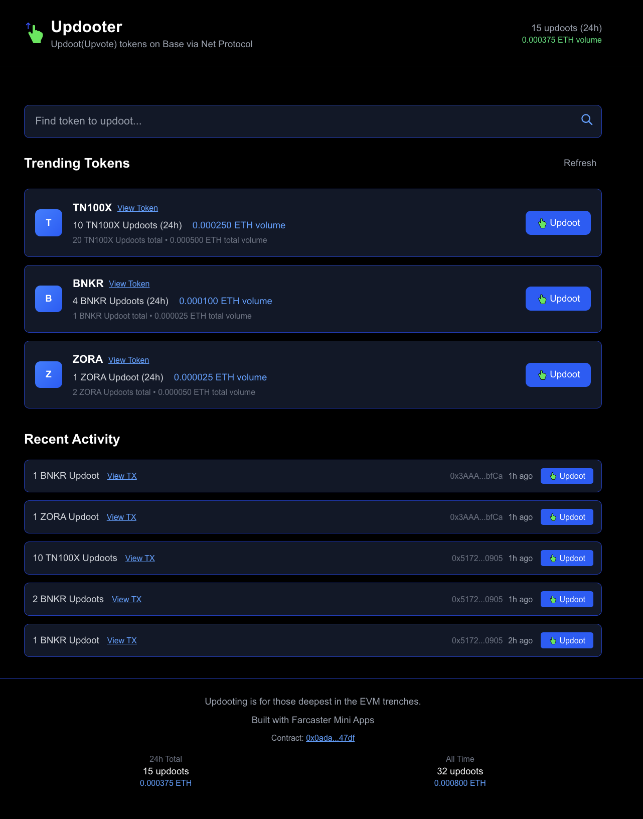Updooter - Farcaster Mini Apps